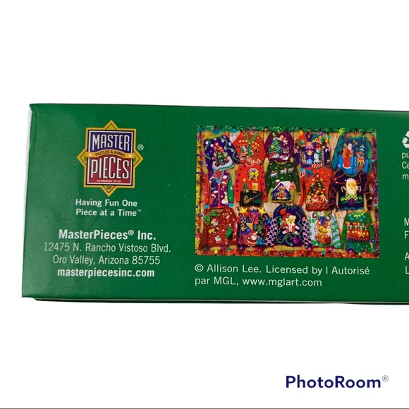 HOLIDAY SWEATERS Allison Lee art 1000 Piece Puzzle Christmas Colorful Ugly Party - Picture 5 of 8